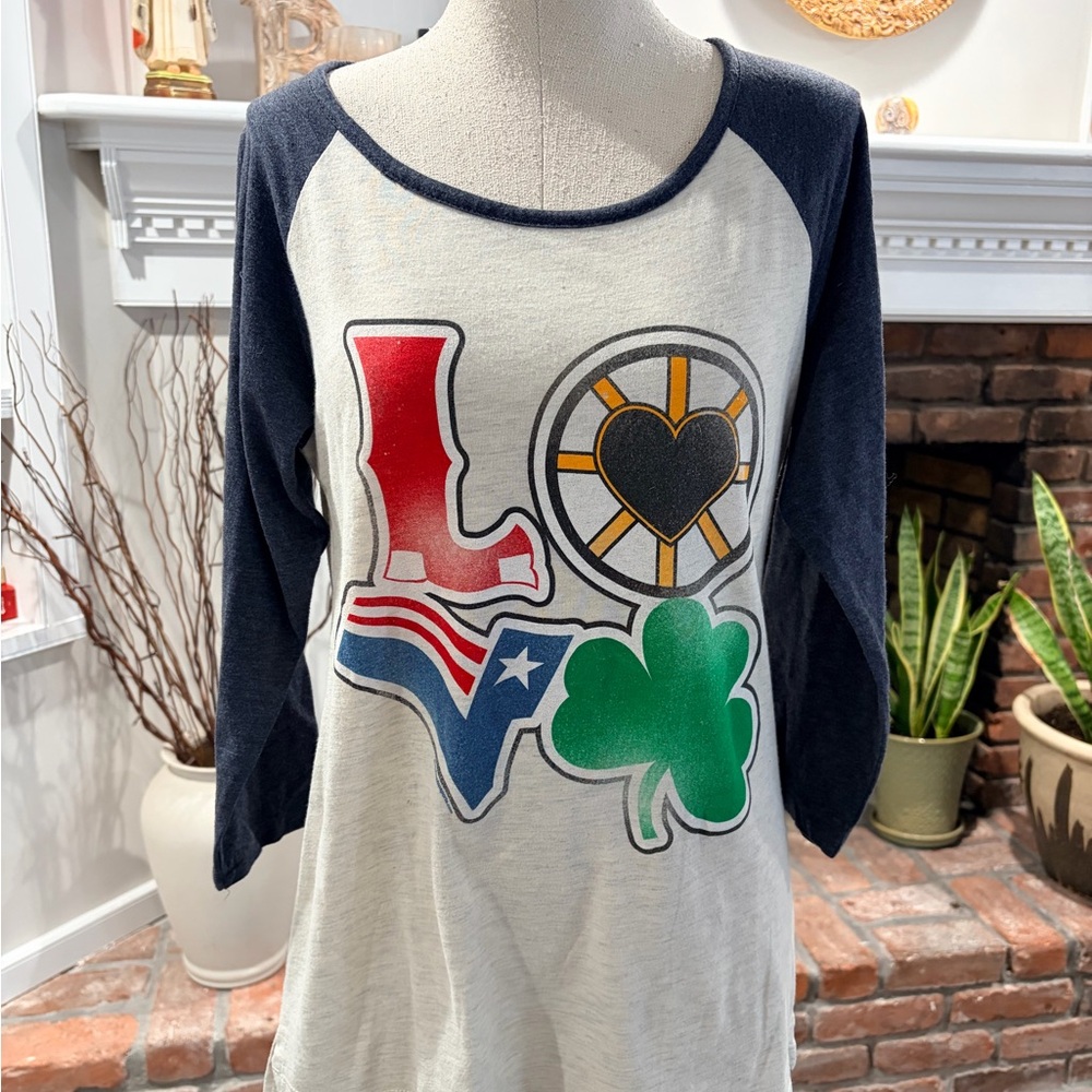 New England Sports Team 3/4 Sleeve Tshirt